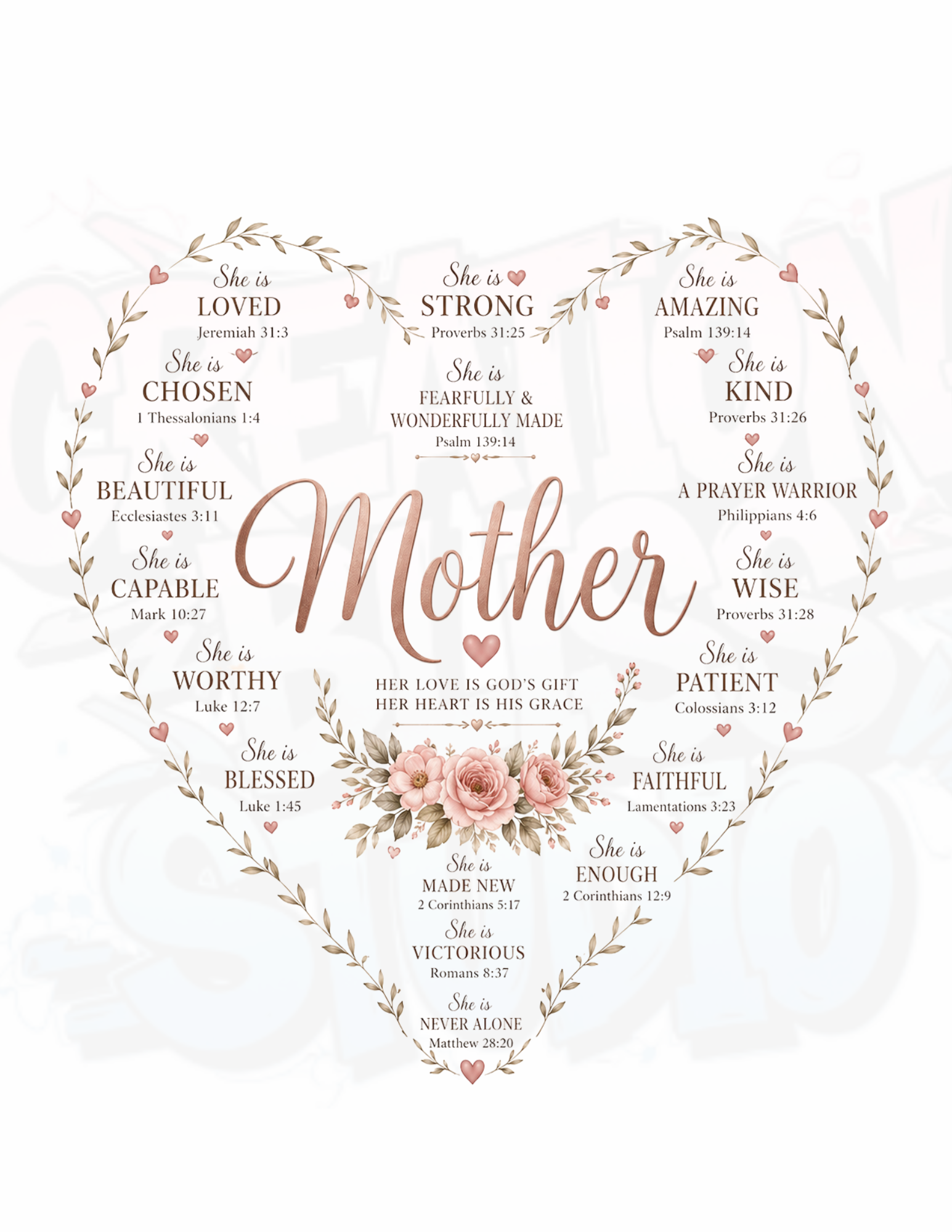 Mother Affirmation PNG Digital Download