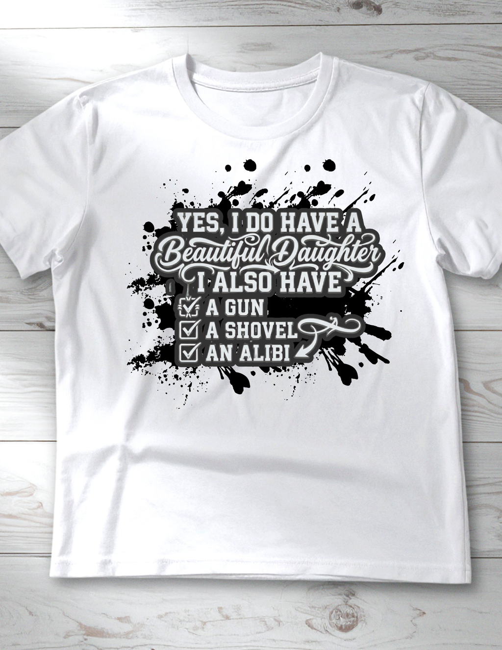 Funny Protective Dad PNG | Beautiful Daughter Shirt Design | Father’s Day Sublimation PNG