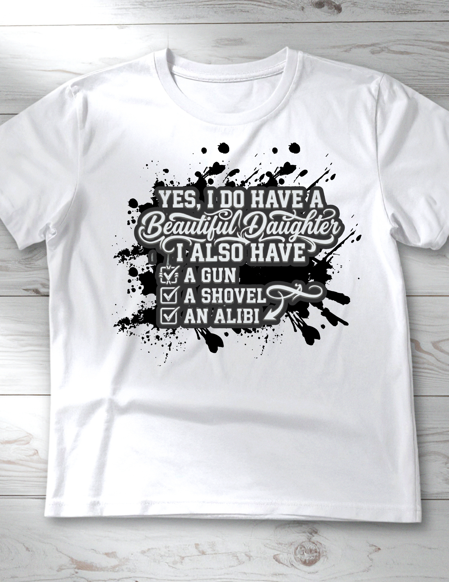 Funny Protective Dad PNG | Beautiful Daughter Shirt Design | Father’s Day Sublimation PNG