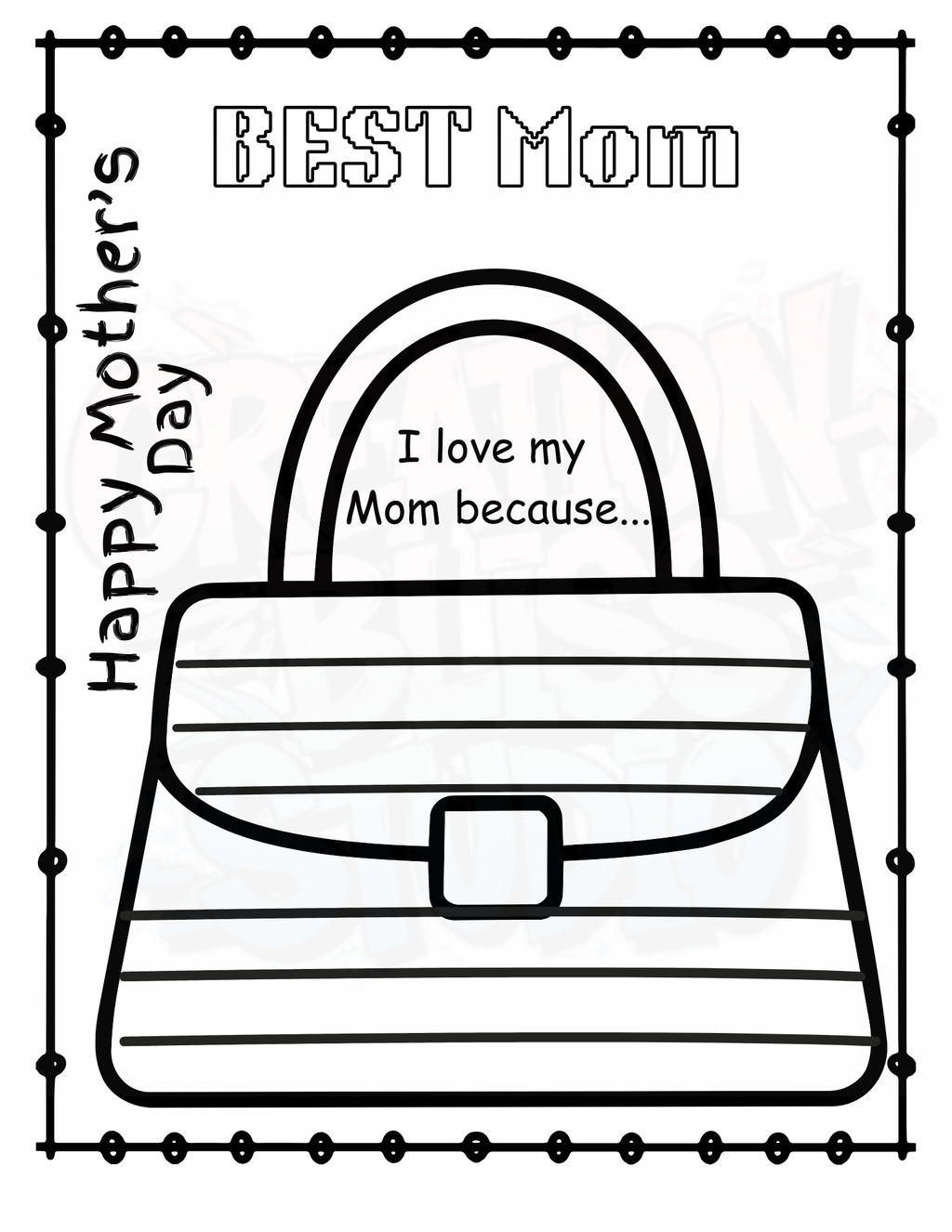 Mother’s Day Activity Set Printable | Kids Coloring Pages + All About Mom Worksheet