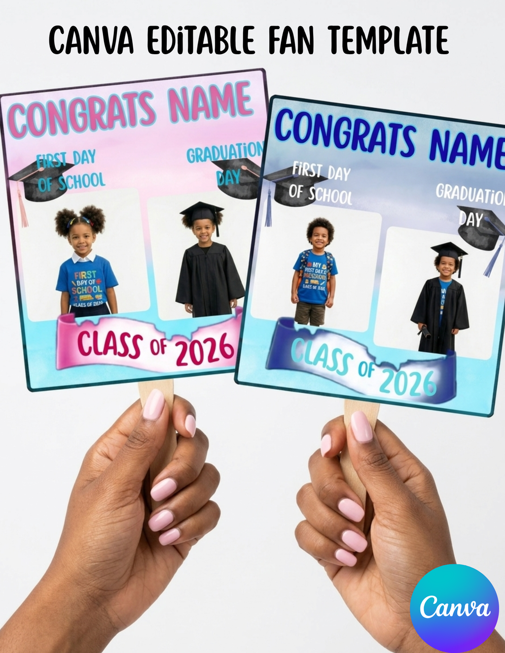 2026 Graduation Photo Fan Canva Template