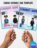 2026 Graduation Photo Fan Canva Template