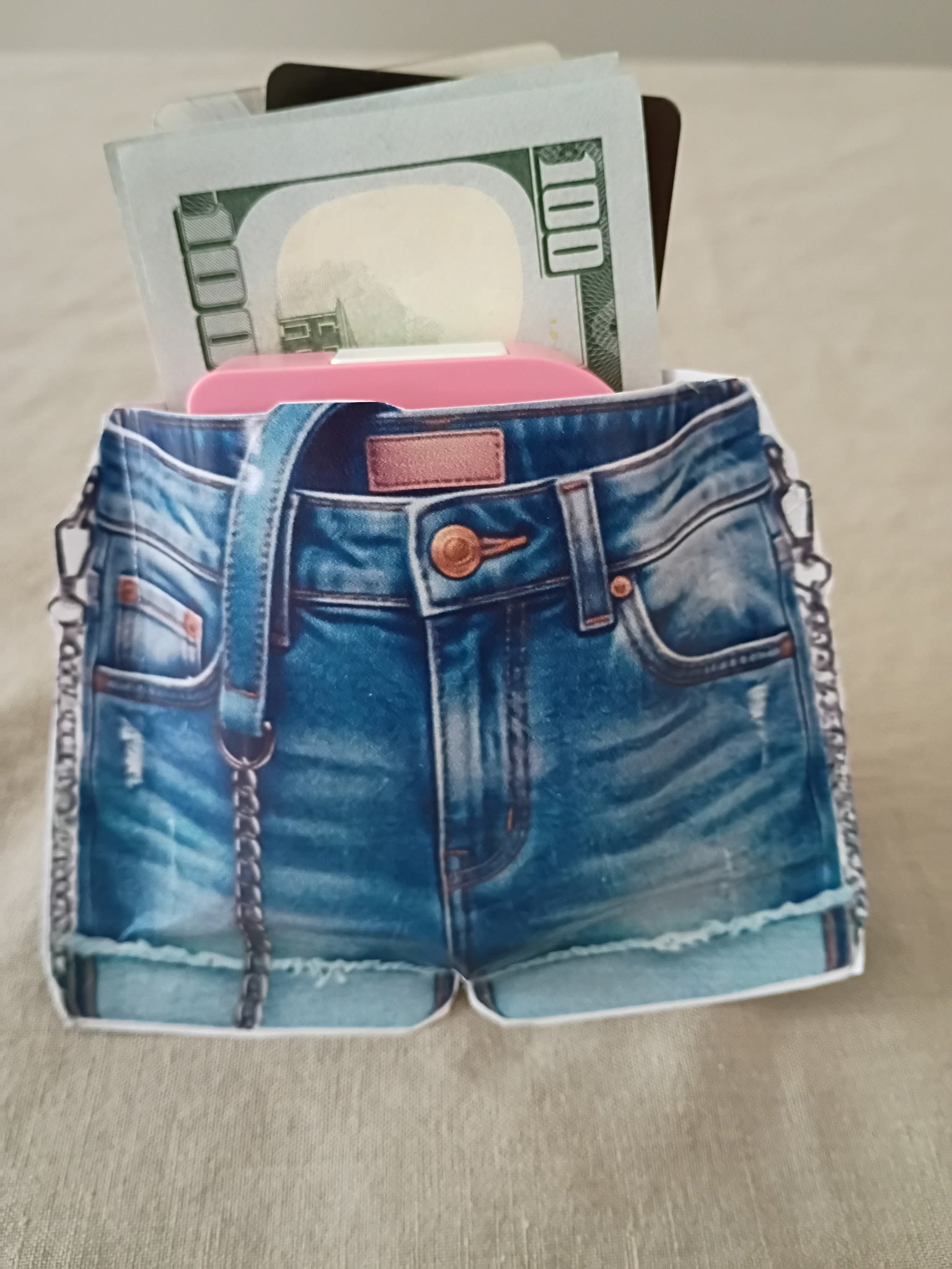 Jean Shorts Gift Card Holder Printable