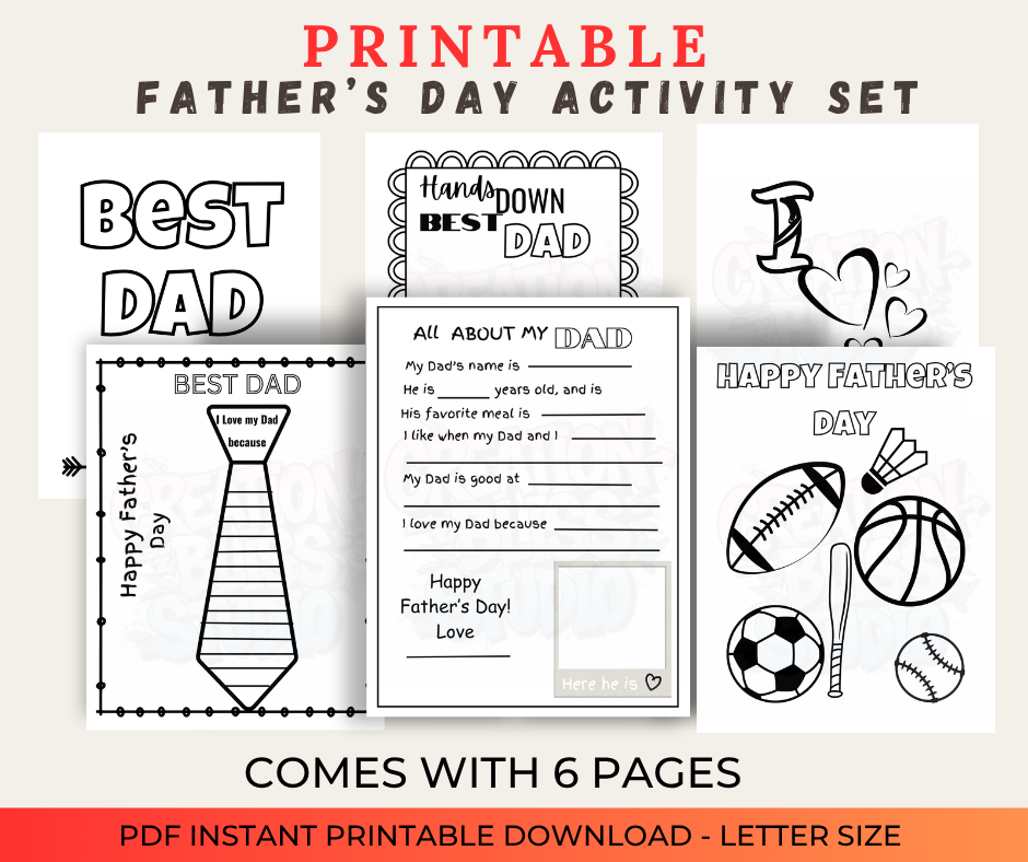 Father’s Day Activity Set Printable