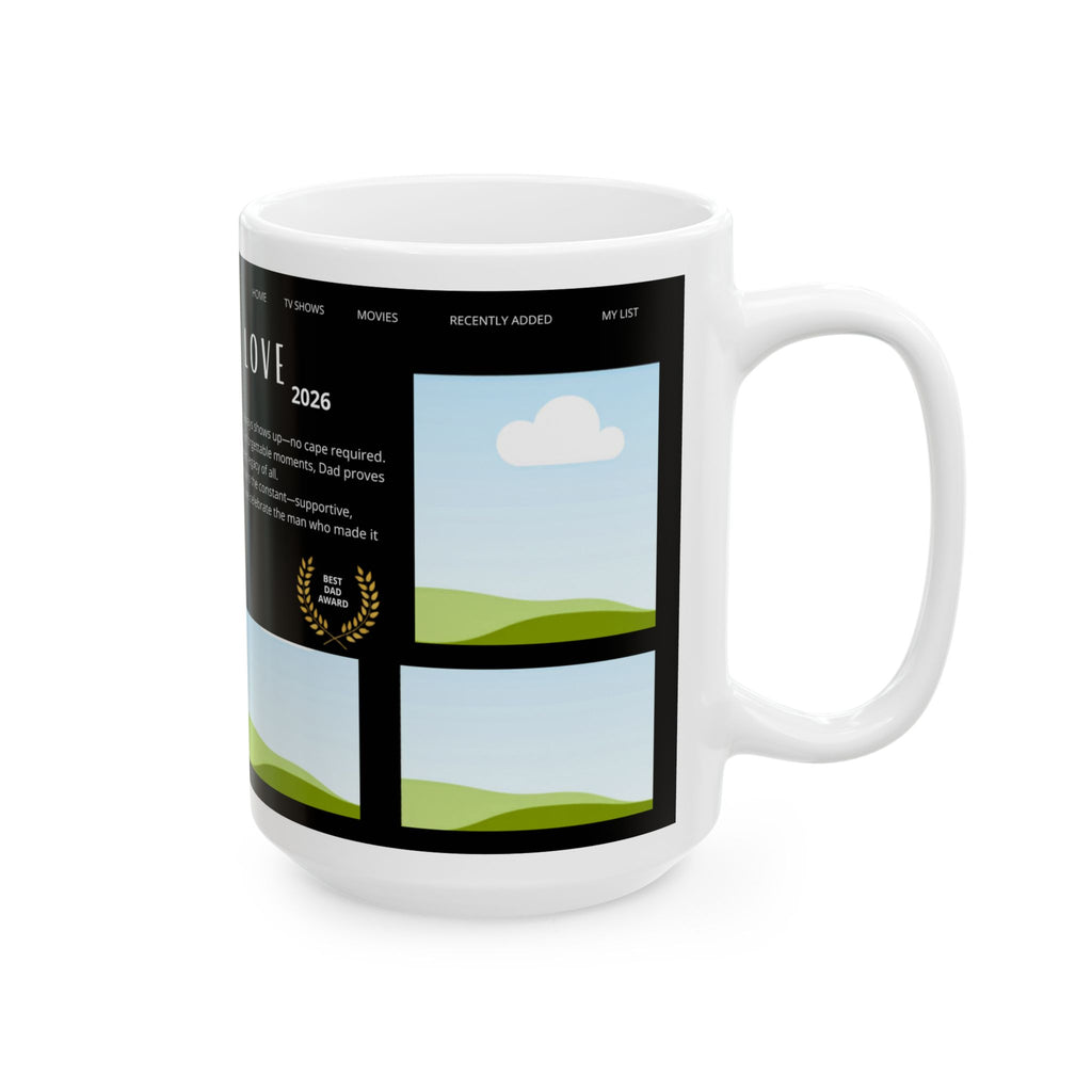Dadflix Mug Wrap Canva Template | Editable 15-oz Mug Design