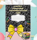 Teacher Appreciation Gift Bag Cover Printable