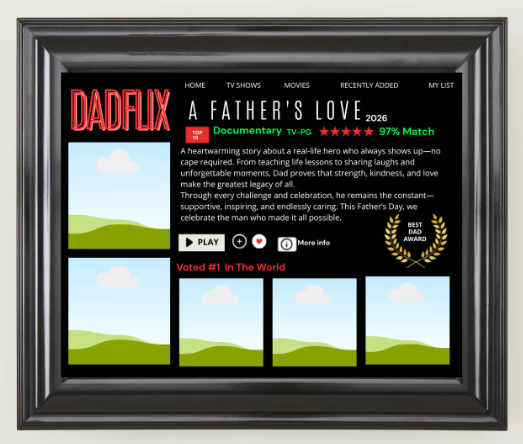 Dadflix Canva Editable Template