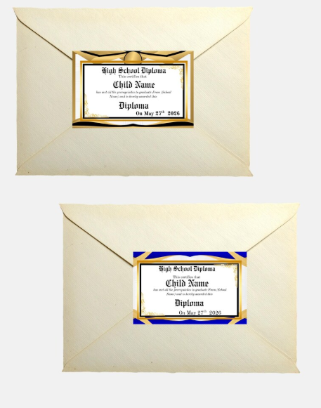 Graduation Diploma Sticker Editable Template