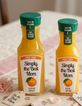 Simply the Best Mom Juice Bottle Labels - 8oz & 11.5oz Orange Juice Labels