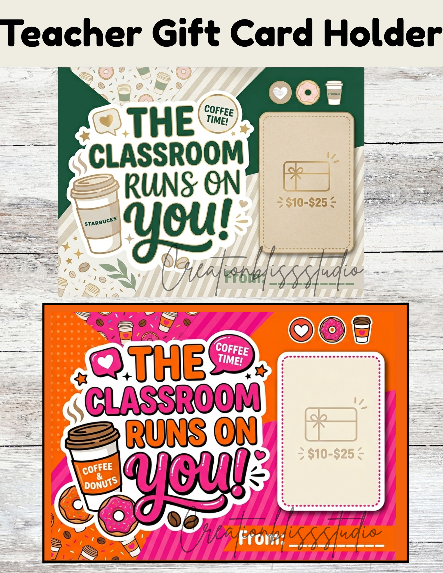 Teacher Appreciation Gift Card Holder Printable